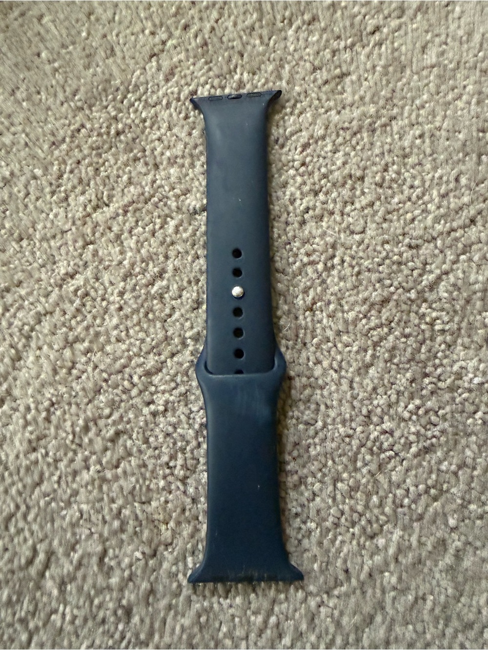 Black Silicone Smartwatch Band - Compatible Wearable Replacement